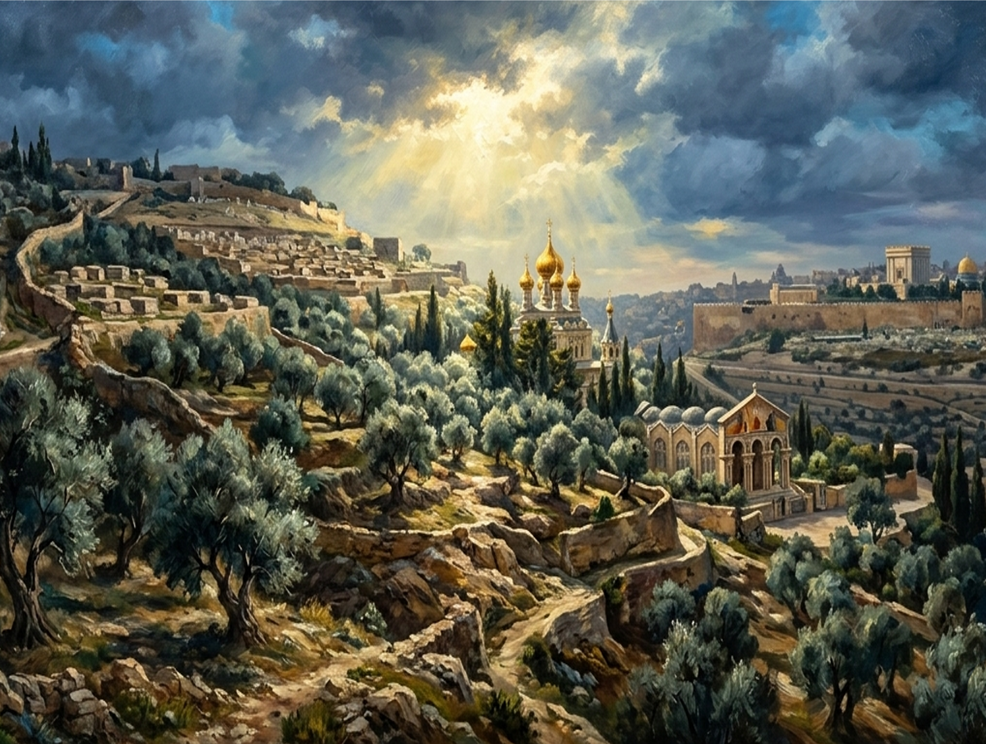 Mount Of Olives Digital Art