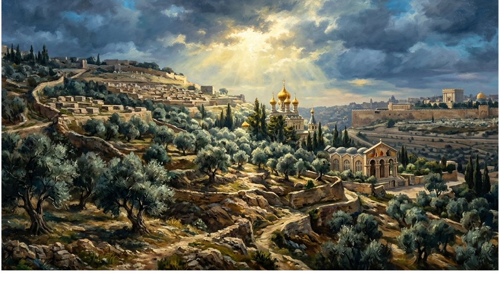 Mount Of Olives Digital Art