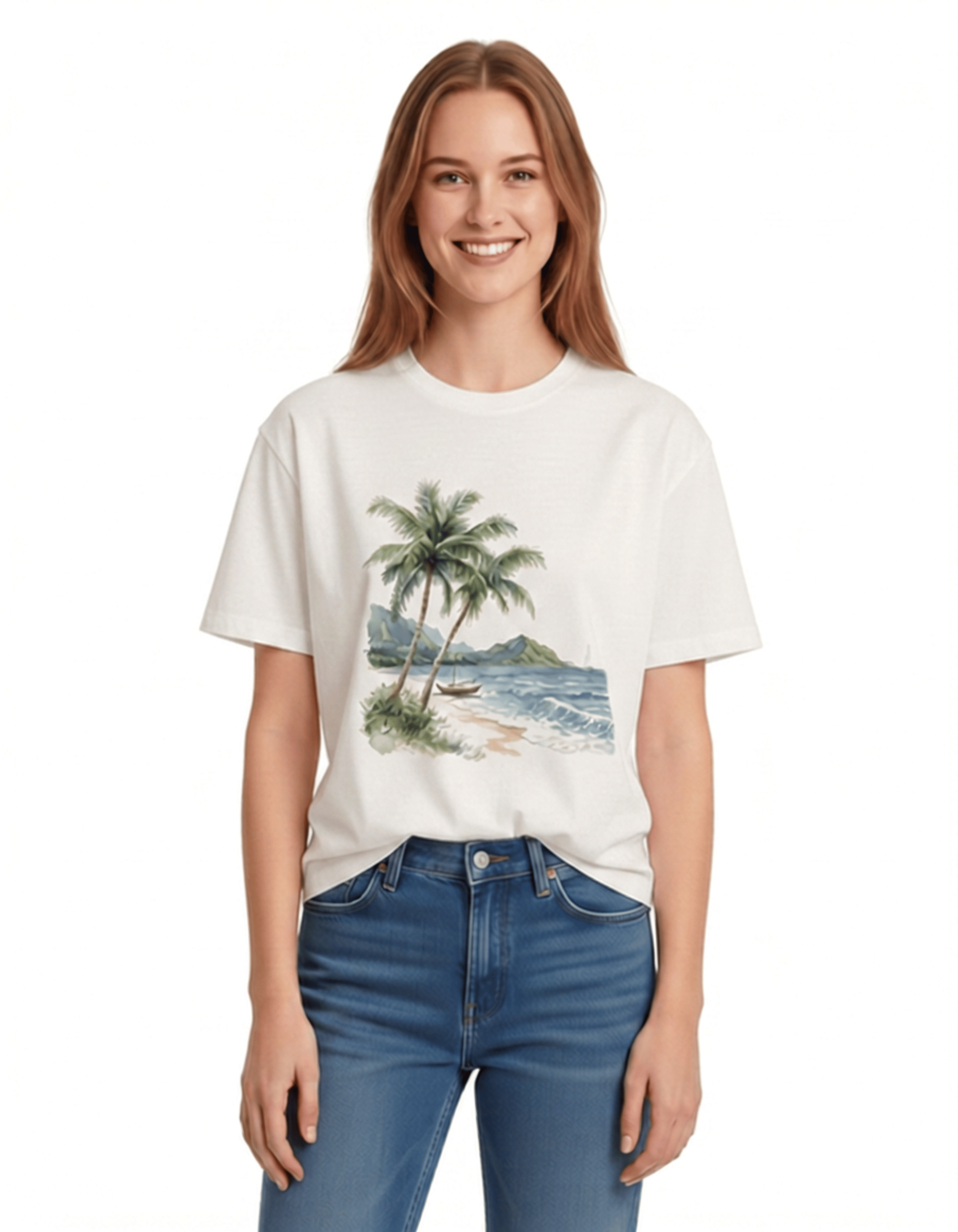 Palm Tree Paradise Unisex Cotton T-shirt