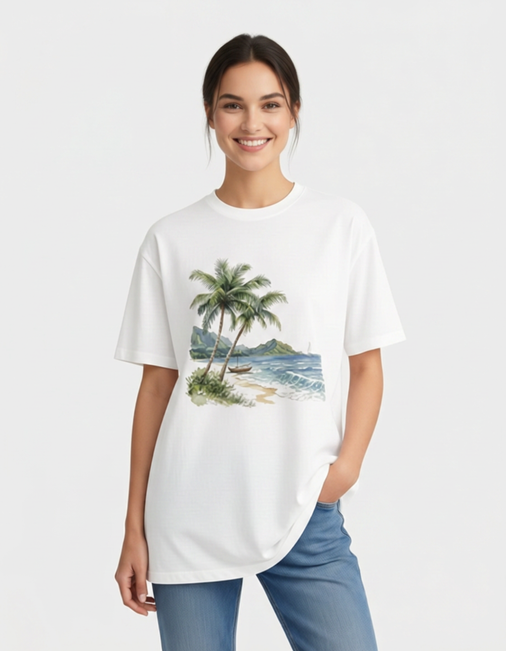 Palm Tree Paradise Unisex Cotton T-shirt