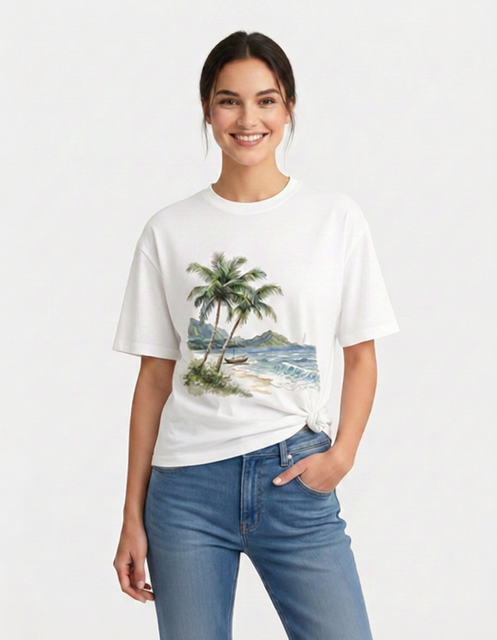Palm Tree Paradise Unisex Cotton T-shirt